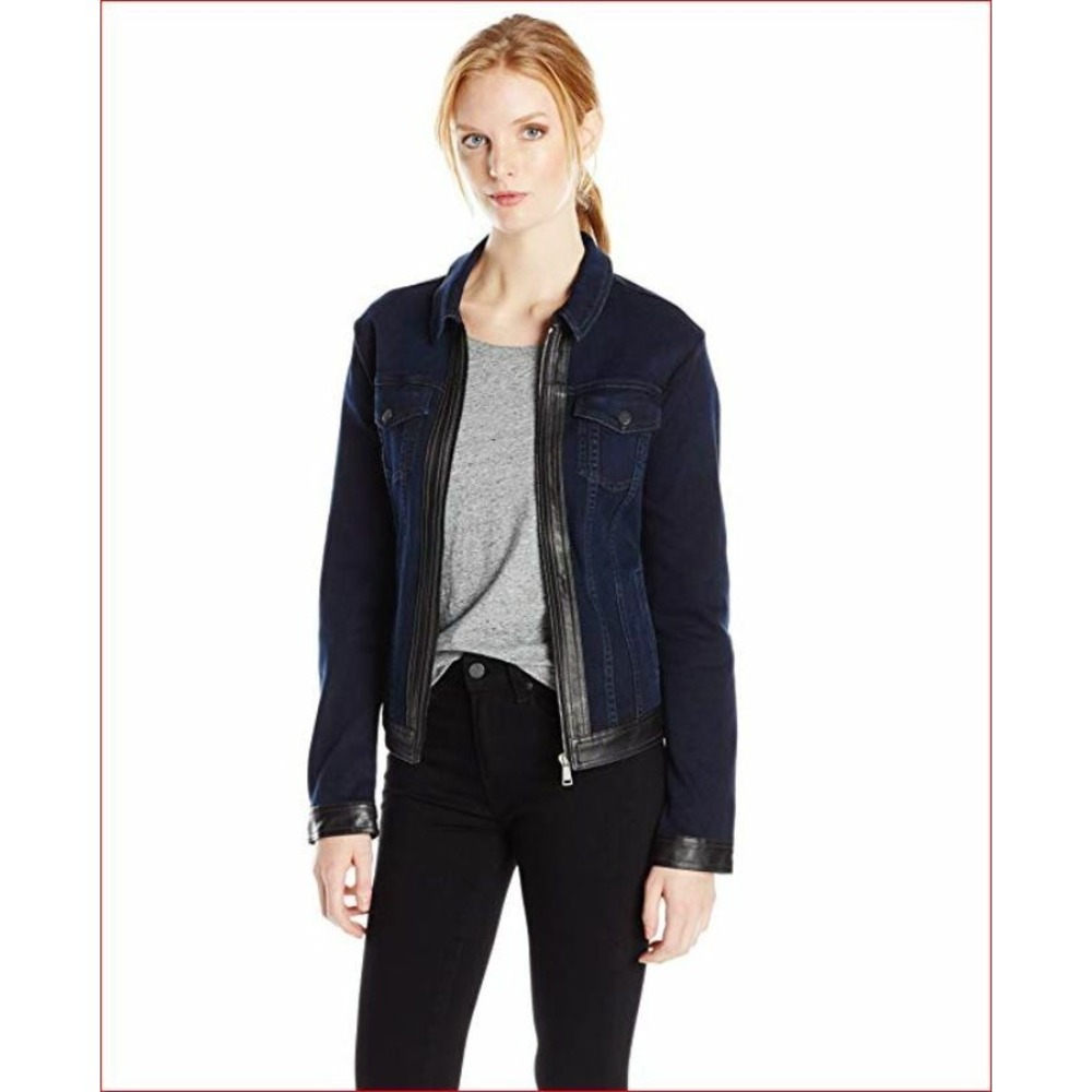 NYDJ FuturFit women jean jacket Paris Nights MARJ1617 navy XS MSRP $158